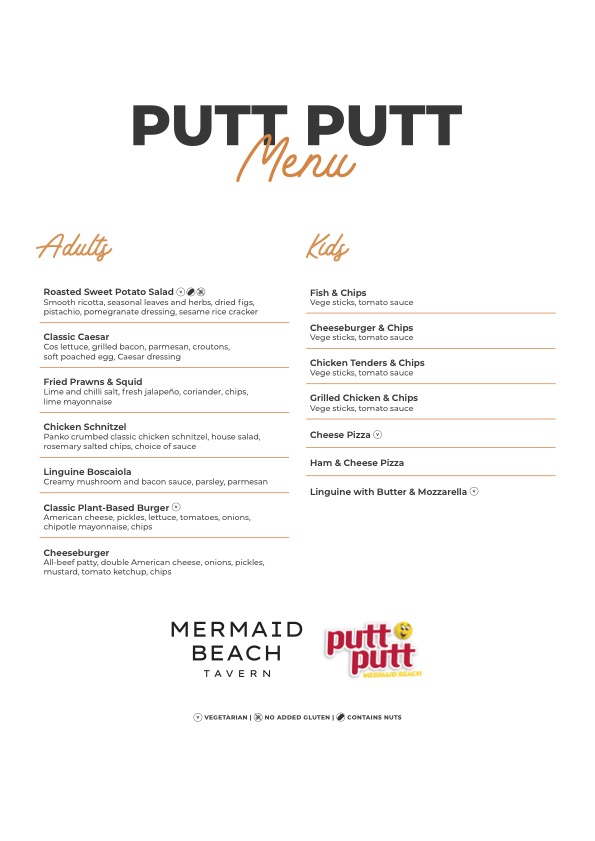 Putt Putt Menu